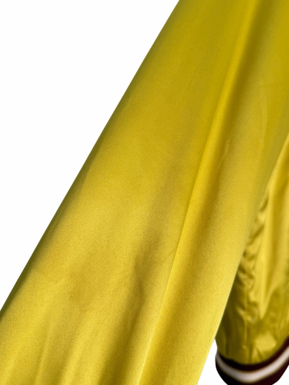 Forever 21 Yellow Satin Embroidered Bomber Jacket Size Medium - Picture 10 of 11